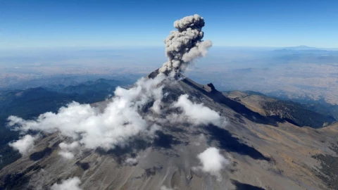 Ultima vez que hizo erupción el volcán Popocatépetl