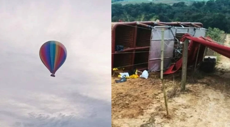 Mujer embarazada muere tras caer de un globo aerostático en Brasil