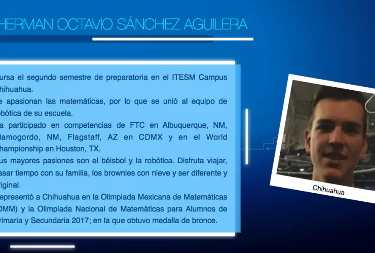 Equipo mexicano del Mundial de Robótica, Hermán Sánchez