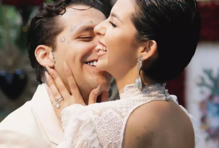 Ángela Aguilar junto a Christian Nodal