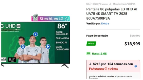 pantalla lg precio