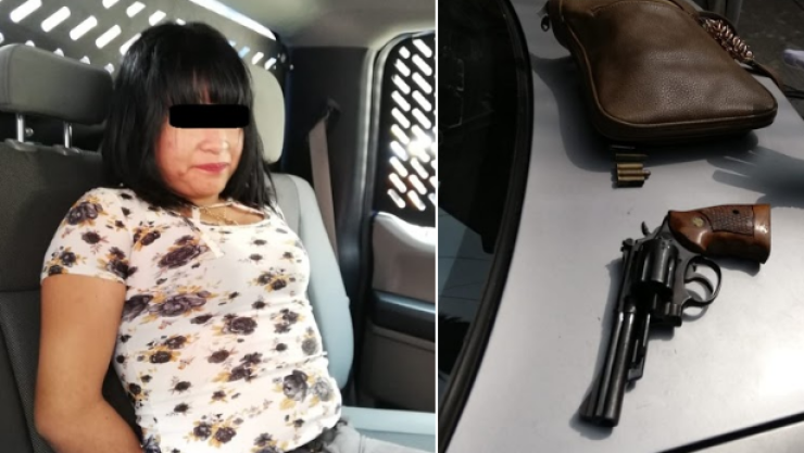 Mujer asaltante en el transporte público en Benito Juárez