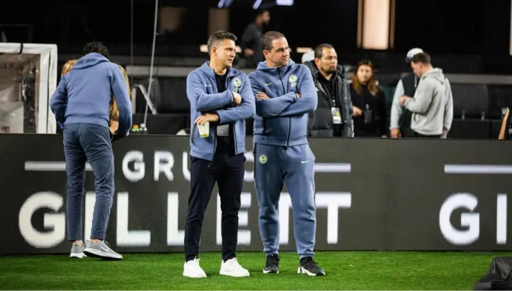 Diego Ramírez y André Jardine en el América