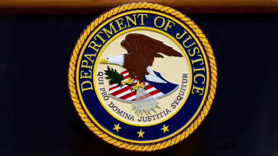 Logotipo del Departamento de Justicia de EU.