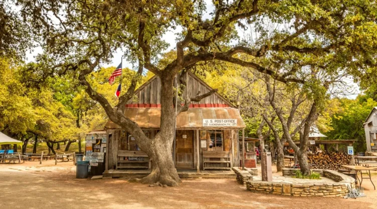 La oficina postal de Luckenbach, en Texas.
