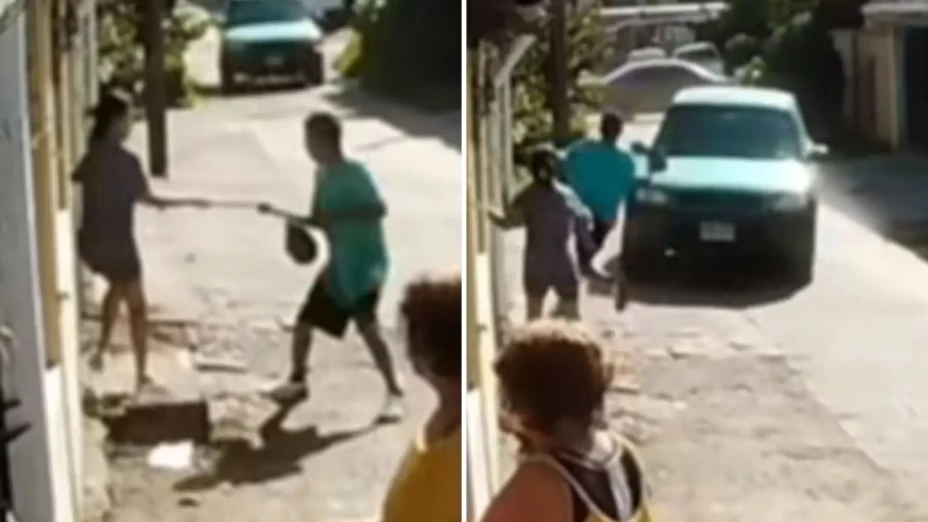 video mujer atropella víctima asalto