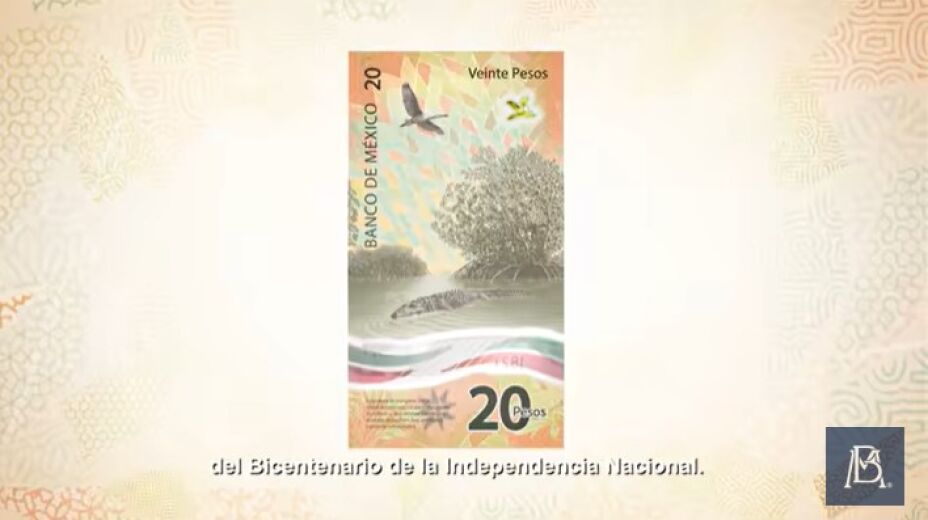 Manglares billete 20 pesos Banco de México.