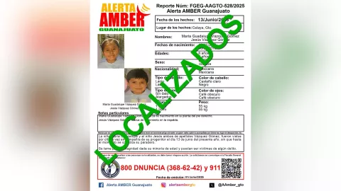 Niños desaparecidos Celaya localizados