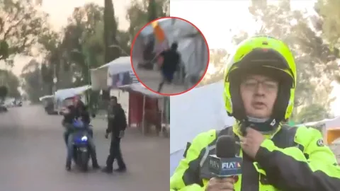 VIDEO Agreden a periodistas de TV Azteca durante un operativo en la GAM