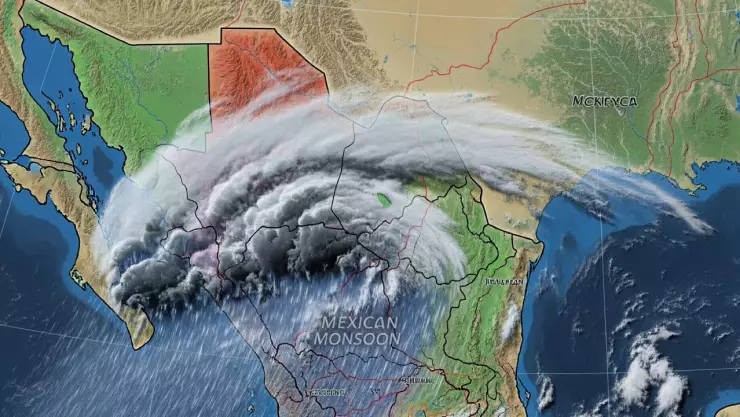 mapa monzón mexicano
