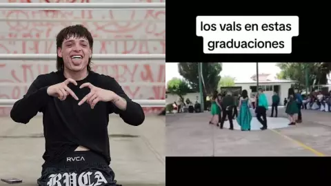 Video Jóvenes eligen canción de Peso Pluma para vals en baile de graduación
