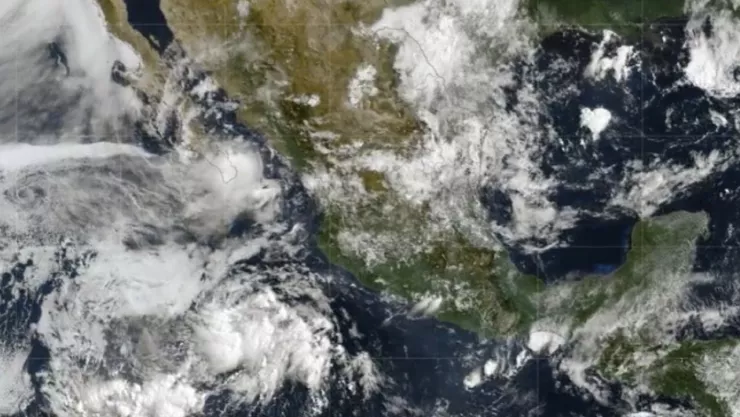 Mapa satelital del monzón mexicano.