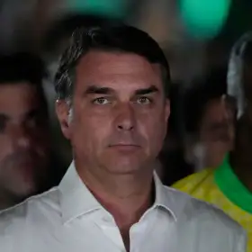 Flávio Bolsonaro el domingo 25 de octubre.