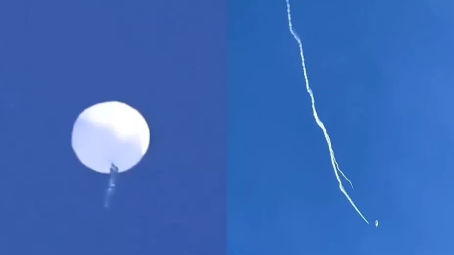 Captan un enorme globo espía de China sobre Estados Unidos