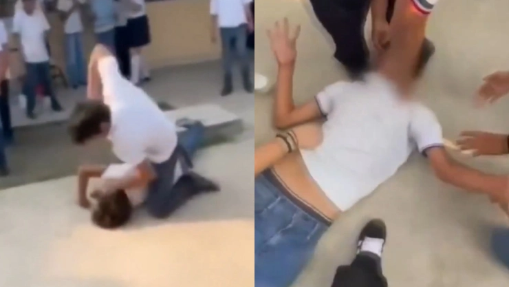 pelea en secundaria de Manzanillo, Colima