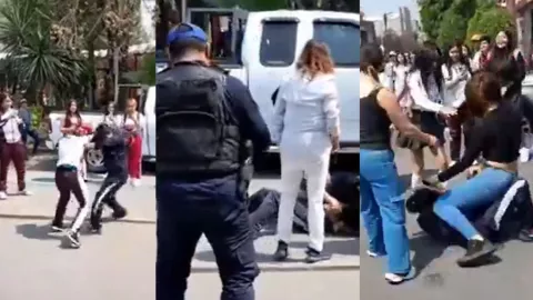 Pelea afuera del CETIS 32 en la Venustiano Carranza