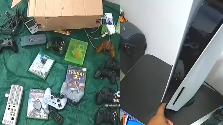 VIDEO Compra PS5 en el tianguis y descubre que era una bocina