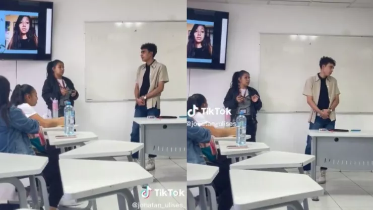 Joven exhibe en clase a su compañera.jpg