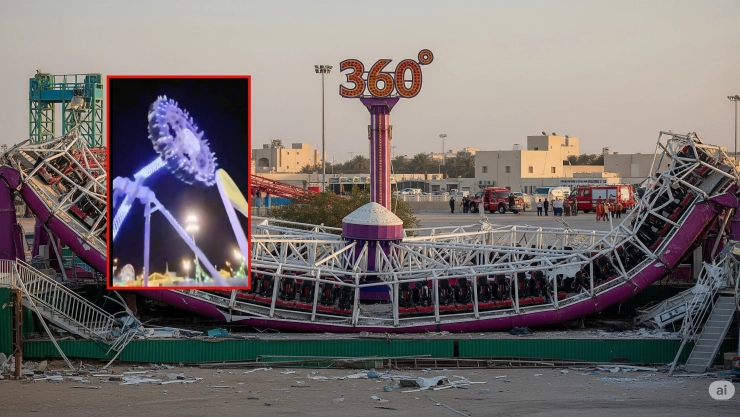 Desplome de juego mecánico en Arabia Saudita: niños sobreviven de milagro (VIDEO)