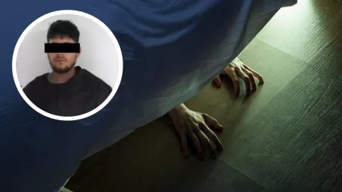 Hombre se esconde bajo la cama de un niño y es encontrado por su niñera