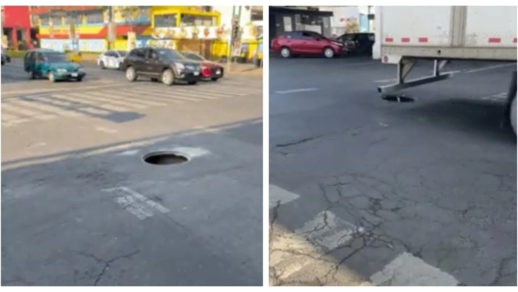 Moto cae en coladera sin tapa en CDMX; vecinos la habían reportado en redes sociales