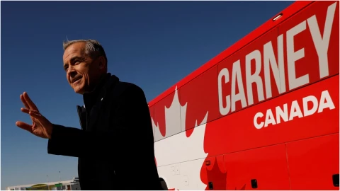 Canada-adelanta-elecciones-abril-mark-carney -donald-trump-camion-rojo-bandera