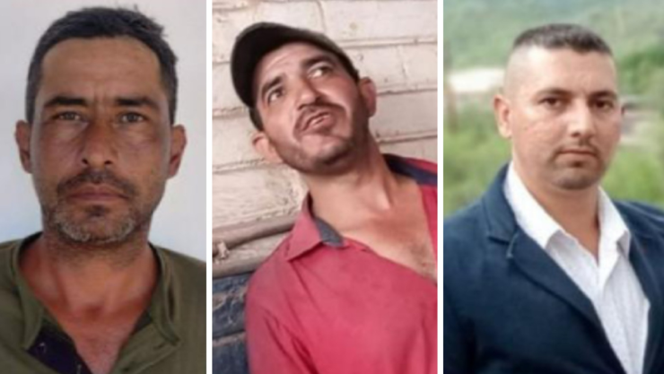 desaparición de tres hombres