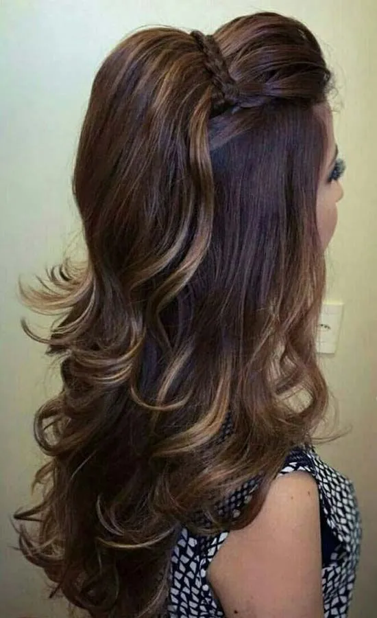 39 ideas de peinados semi recogidos elegantes: puede ser en cabello lacio o chino y te verás preciosa