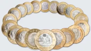 Monedas de 20 pesos