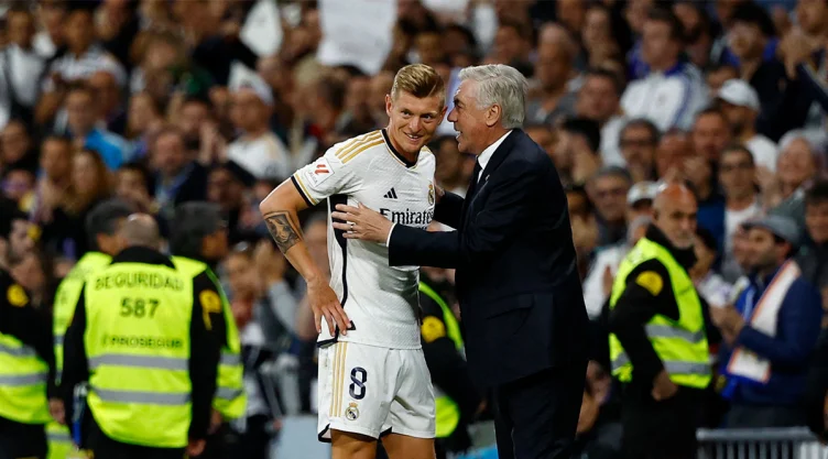 Toni Kroos y Ancelotti