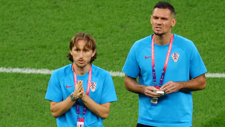 Luka Modric y Dejan Lovren, jugadores de Croacia