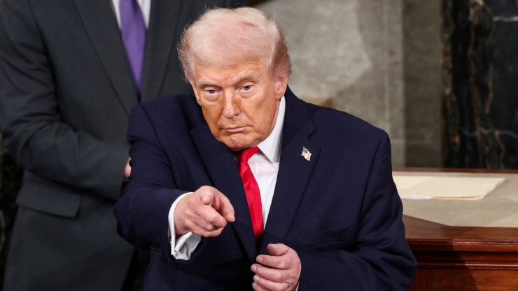 El presidente de Estados Unidos, Donald Trump, pronuncia el discurso sobre el Estado de la Unión en el Capitolio de Estados Unidos en Washington D.C.