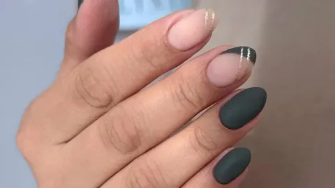 uñas mate cortas oficina