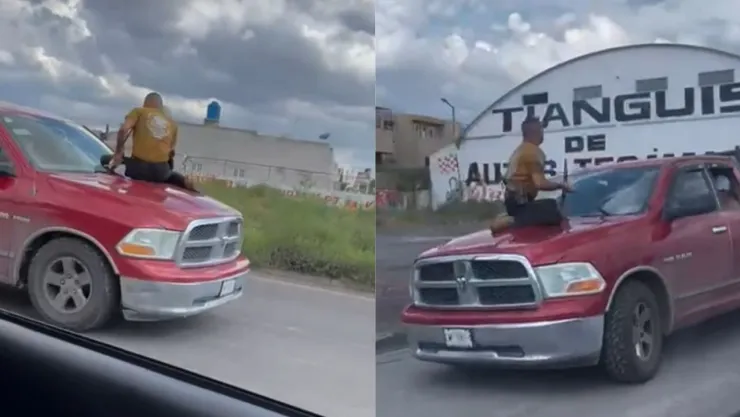 policía arrastrado en Lechería
