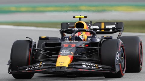 Checo Pérez en el Gran Premio de España