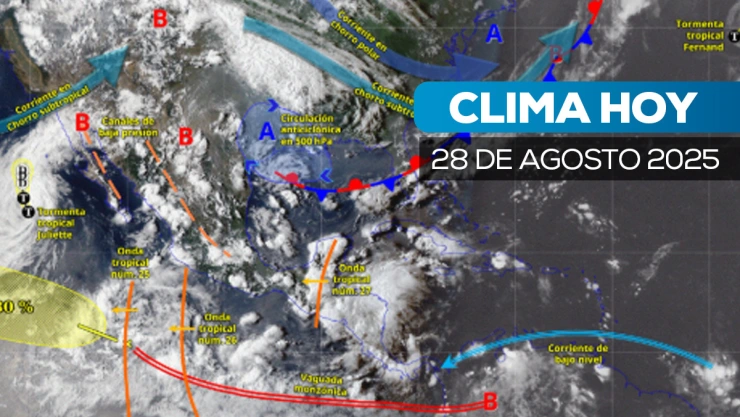 Tormentas intensas en más de 20 estados. Así el clima este jueves 28 de agosto 2025