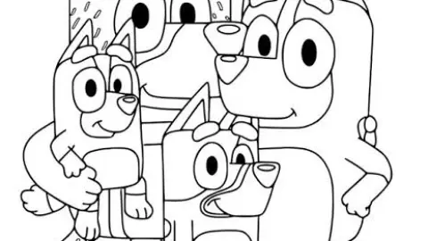 Plantillas para imprimir y colorear: La familia Heeler completa