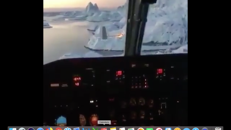 Pilotos logran aterrizaje perfecto sobre Groenlandia