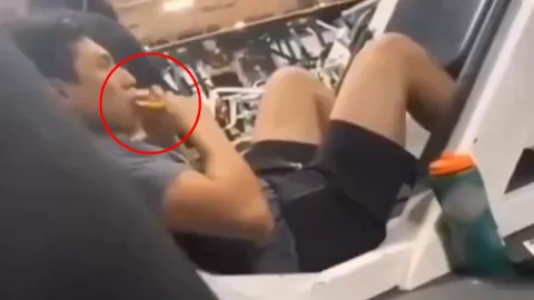 Usuarios reaccionaron con sorpresa ante la escena captada durante una rutina de ejercicio