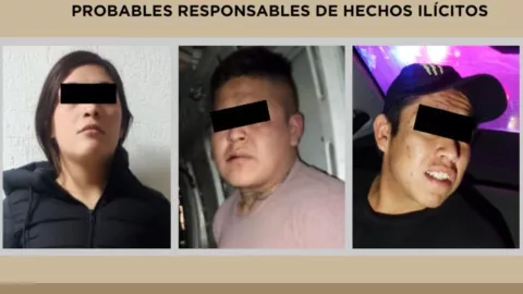 Detienen a 3 presuntos integrantes del CJNG en Metepec, Edomex