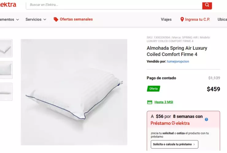 almohada spring air black friday