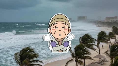 ¡Frente Frío 37 mañoso! Esta será la hora exacta de MÁXIMA HELADEZ en Cancún HOY, 23 de febrero de 2026.webp