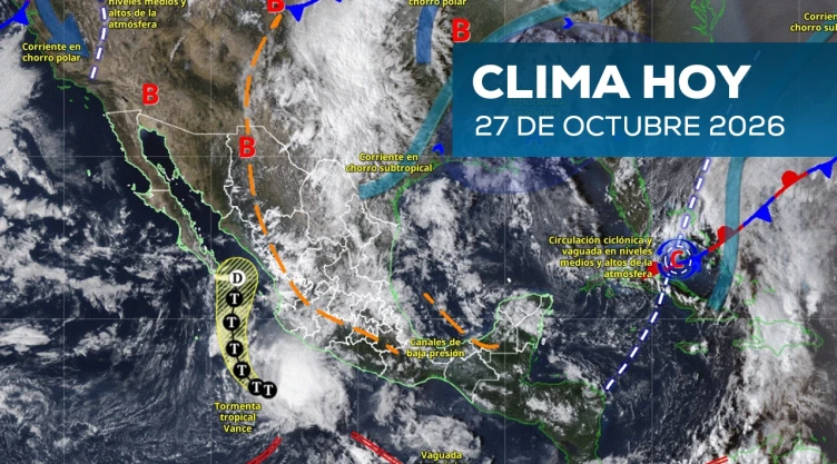 Clima en México martes 27 de octubre 2026