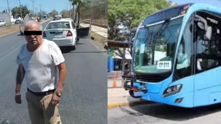 Presunta agresión contra chofer y unidad del Va y Ven quedó grabada por pasajeros