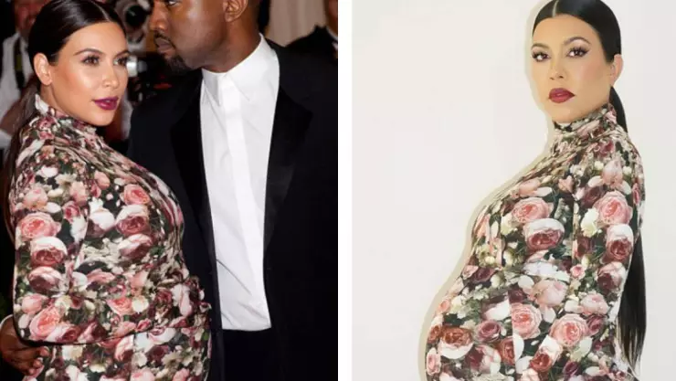 Kourtney se disfraza de Kim Kardashian embarazada en Halloween
