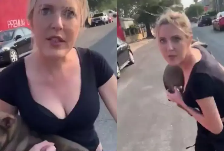 VIDEO: Captan a mujer arrojando violentamente un cachorro sobre un hombre