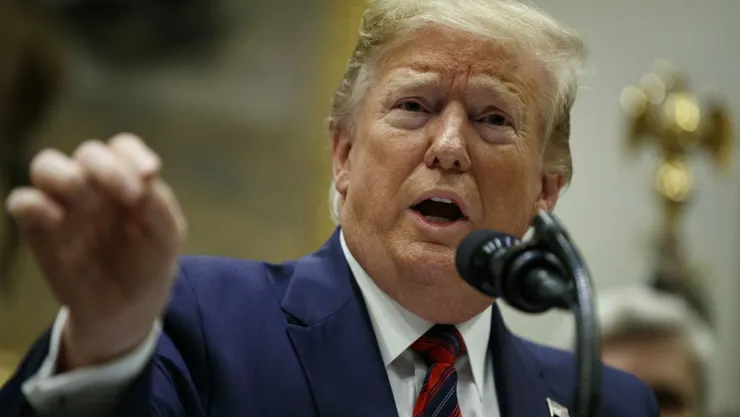 El presidente Donald Trump habla en la Casa Blanca, Washington, 9 de mayo de 2019. Imagen, AP.