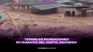 Terribles inundaciones en Indonesia.