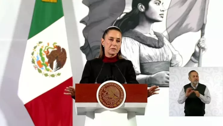 Claudia Sheinbaum en su conferencia mañanera.