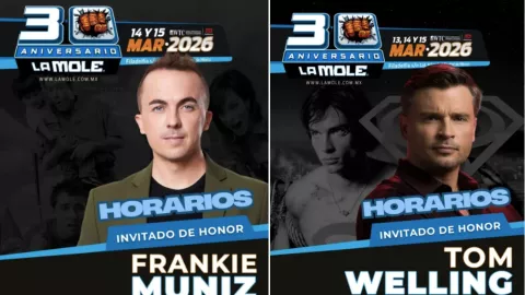 Tom Welling y Frankie Muniz en La Mole 2026: horarios, actividades y cómo verlos hoy 14 de marzo